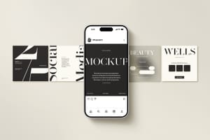 Photoshop Minimal Social Media 4 Post Mockup