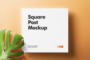 Photoshop Natural Square Post Mockup