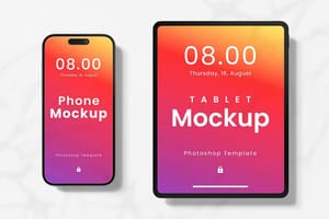 Photoshop Phone And Tablet Device Mockup