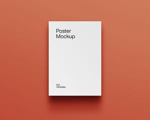 Photoshop Poster Mockup with Burnt Sienna Color