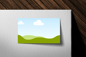 Realistic Business Card Mockup on Paper Texture