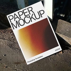 Photoshop Realistic Close Up Paper Mockup Photography