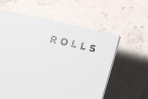 Photoshop Realistic Rolls Branding Paper Logo Mockup