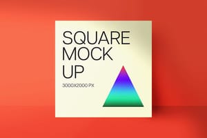 Photoshop Realistic Square Mockup