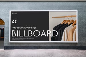 Photoshop Roadside Advertising Billboard Mockup