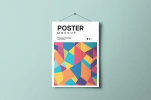 Photoshop Simple Abstract Art Poster Mockup