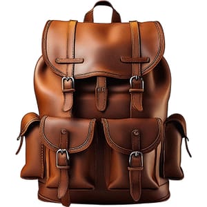 Sticker Backpack Brown 2