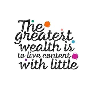 Image The Greatest Wealth Is To Live Content With Little