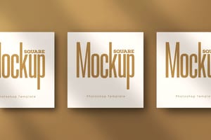 Photoshop The Three Of Square Mockup