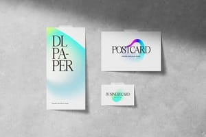 Photoshop The Variant of Gradient Branding Card Mockup