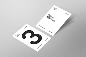 Photoshop Two of White Minimal Paper Mockup