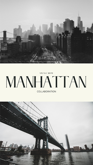 Canva Vintage Show Manhattan Aesthetic Fashion Story