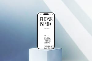 Photoshop iPhone Mockup on Stand Podium