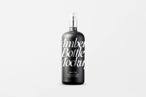 Photoshop Black Amber Bottle