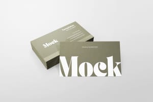 Photoshop Business Card Mockup with Stacked