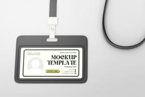 Photoshop Close Up Lanyard ID Card Mockup