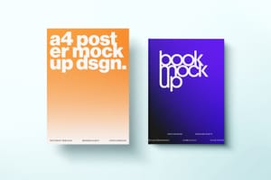 Photoshop A4 Poster and Book Cover Mockup