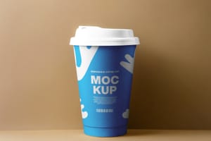 Photoshop Disposable Coffe Cup Mockup