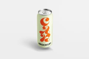 Photoshop Floating Soda Can Mockup