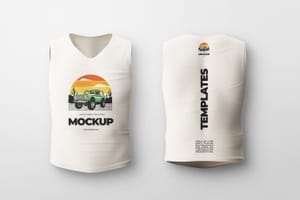 Photoshop Front and Back Men Tank Top Mockup