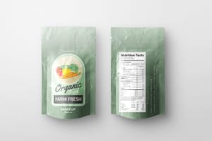 Photoshop Front and Back Paper Pouch Bag Mockup