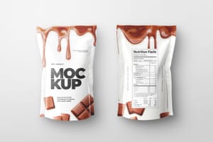 Photoshop Front and Back Plastic Snack Bag Mockup