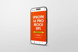 Photoshop Left View of iPhone 14 Pro Mockup