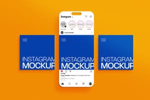 Photoshop Phone UI & Post Mockup