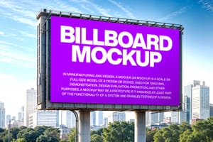 Photoshop Billboard Mockup on Green City