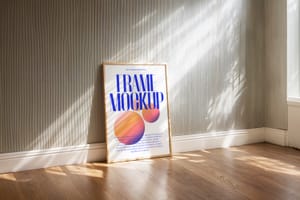 Photoshop Poster Frame Mockup with Shadow