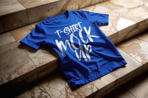 Photoshop T-Shirt Mockup On Marble Stair