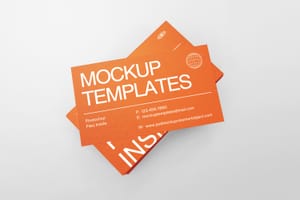 Photoshop Stack of Business Cards Mockup