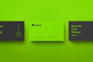 Photoshop Three Light Business Card Mockup