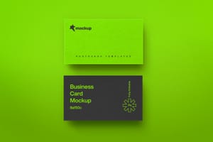 Photoshop Two Light Business Card Mockup