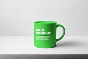 Photoshop White Mug Mockup With White Background