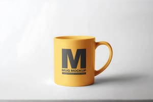 Photoshop White Mug Mockup With White Background