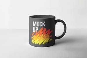 White Mug Mockup on White Background