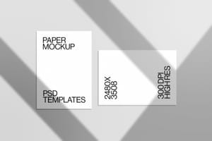 Photoshop A4 Paper Mockup