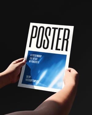 Photoshop A4 Poster Mockup