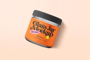 Photoshop Flatlay Glass Jar Mockup