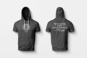 Photoshop Flatlay Hoodie T-Shirt Mockup