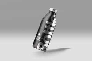 Photoshop Floating Aluminium Bottle Mockup