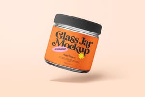 Photoshop Floating Glass Jar Mockup