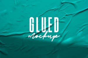 Glued Texture Mockup with Crumpled Effect