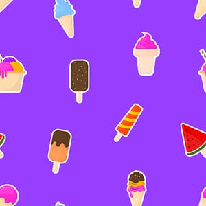 Ice Cream Seamless Pattern