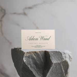 Photoshop Stone Stand Business Card Mockup