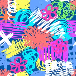 Colorful Doodle Seamless Pattern