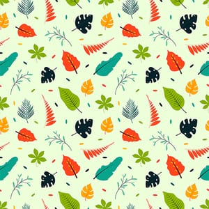 Colorful Foliage Seamless Pattern