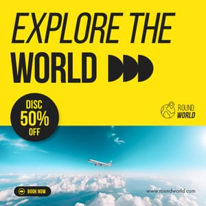 Explore The World Round World Travel Instgram Post