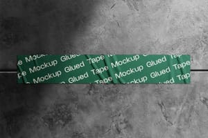 Photoshop Glued Tape Mockup